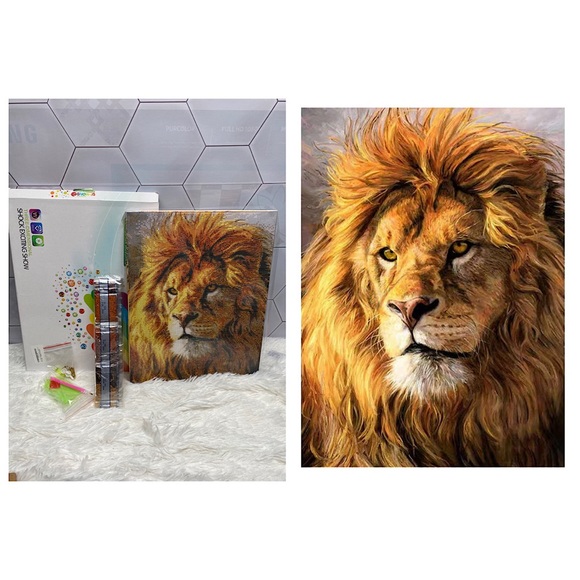 Lion Diamond Painting, 5D Diamond Painting Kits for Adults and Kids,Full… - Picture 1 of 11